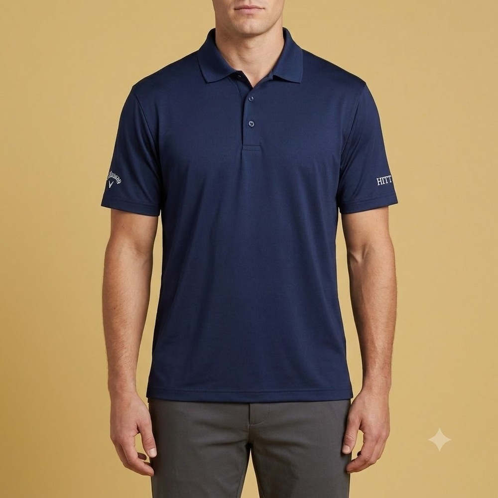 Callaway Opti-Dri Polo‎ Shirt Mens XL Navy Blue Short Sleeve Golf Performance